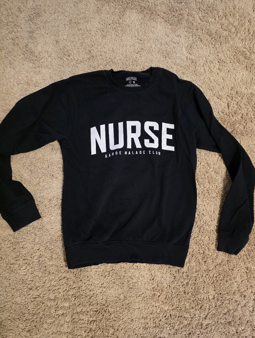 Classic Black 'NURSE' Crewneck Sweatshirt